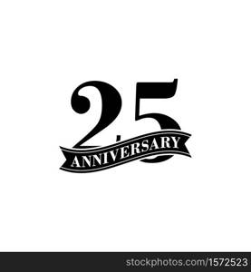 25 Years Anniversary Celebration Vector Logo Design Template