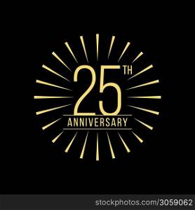 25 Years Anniversary Celebration Vector Logo Design Template