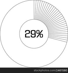 29 % pie chart percentage infographic round pie chart percentage