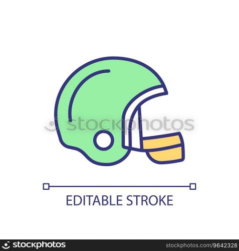 2D editable american football icon representing athletic scholarship, isolated vector, colorful thin linear illustration.. 2D thin line american football colorful icon