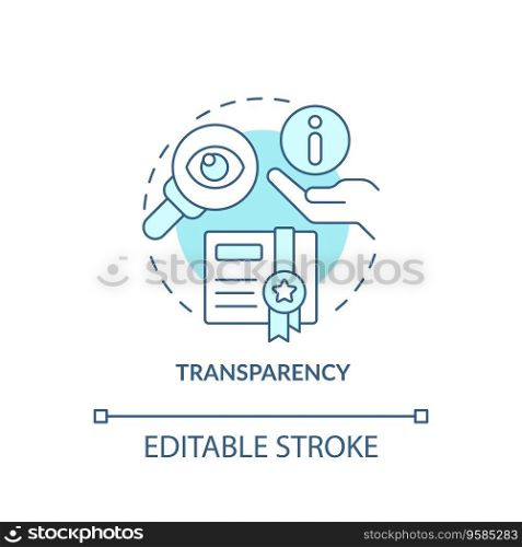 2D editable blue icon transparency concept, monochromatic isolated vector, sustainable fashion thin line illustration.. 2D customizable thin line icon transparency concept