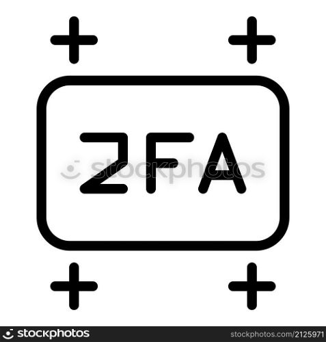 2fa internet icon outline vector. Password verification. Code step. 2fa internet icon outline vector. Password verification