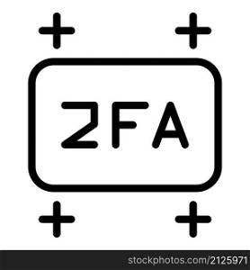 2fa internet icon outline vector. Password verification. Code step. 2fa internet icon outline vector. Password verification