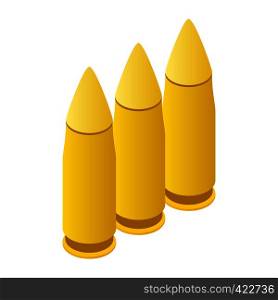 3 bullets isometric 3d icon on a white background. 3 bullets isometric 3d icon
