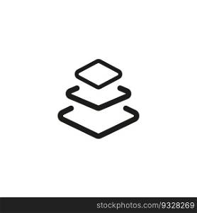 3 layer icon, stack level, height floor thin line web symbol. Vector illustration. stock image. EPS 10.. 3 layer icon, stack level, height floor thin line web symbol. Vector illustration. stock image.