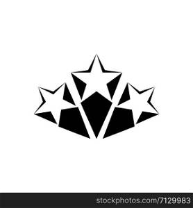 3 Star Icon Black