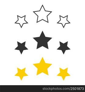 3 stars icon. Best award illustration symbol. Sign top rating vector.