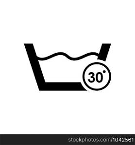 30 degree wash water temperature icon