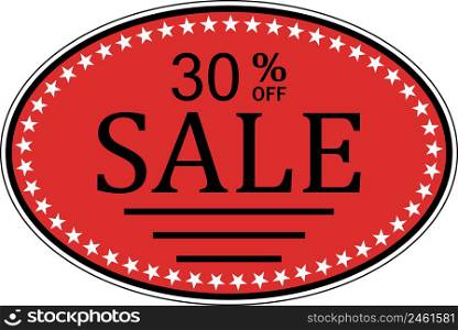 30 % off sale sticker promotional goods, sticker black friday