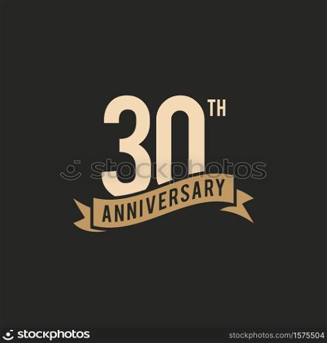 30 Years Anniversary Celebration Icon Vector Logo Design Template