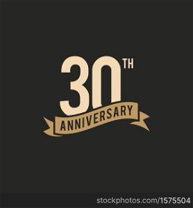 30 Years Anniversary Celebration Icon Vector Logo Design Template