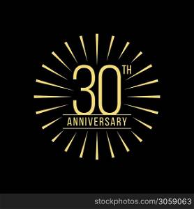 30 Years Anniversary Celebration Vector Logo Design Template