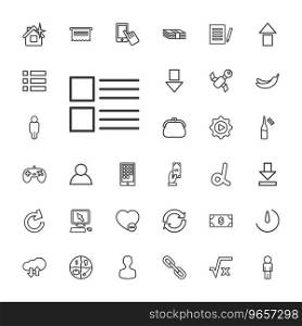 33 app icons Royalty Free Vector Image