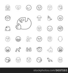 33 character icons Royalty Free Vector Image