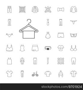 33 clothes icons Royalty Free Vector Image