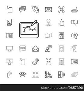 33 communication icons Royalty Free Vector Image