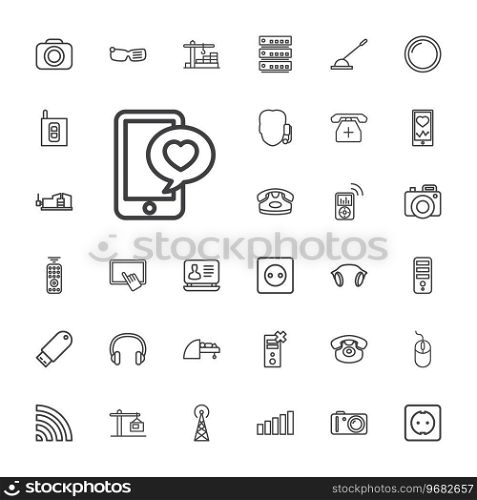 33 device icons Royalty Free Vector Image