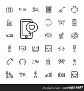 33 device icons Royalty Free Vector Image