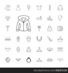 33 fashion icons Royalty Free Vector Image