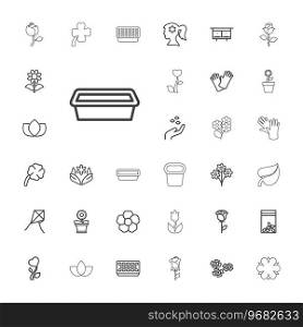 33 flower icons Royalty Free Vector Image
