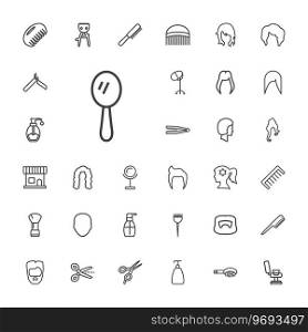 33 hair icons Royalty Free Vector Image