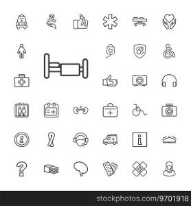 33 help icons Royalty Free Vector Image