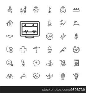 33 life icons Royalty Free Vector Image