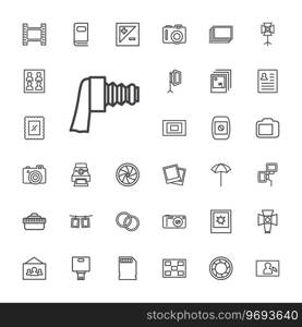 33 photo icons Royalty Free Vector Image