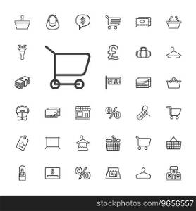 33 retail icons Royalty Free Vector Image