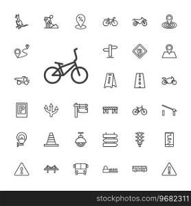 33 road icons Royalty Free Vector Image