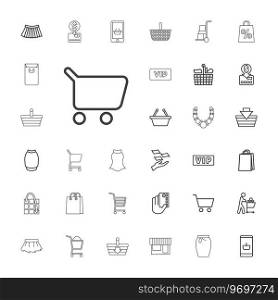 33 shopping icons Royalty Free Vector Image