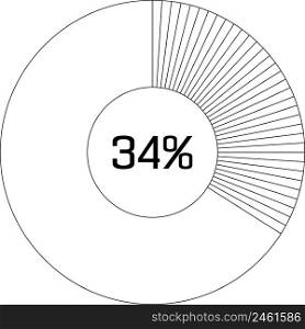 34 % pie chart percentage infographic round pie chart percentage