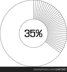 35 % pie chart percentage infographic round pie chart percentage