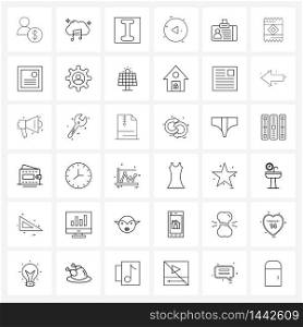 36 Editable Vector Line Icons and Modern Symbols of badge, music, axially, direction, arrow Vector Illustration