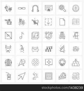 36 Editable Vector Line Icons and Modern Symbols of search, army, audio, medal, card Vector Illustration