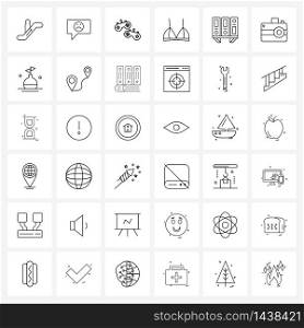36 Universal Icons Pixel Perfect Symbols of files, archive, entertainment, garments, undergarments Vector Illustration