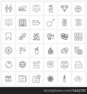 36 Universal Icons Pixel Perfect Symbols of stone, diamond, branding, computer, pointer Vector Illustration