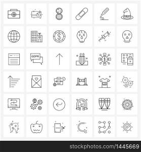 36 Universal Icons Pixel Perfect Symbols of thermometer, medical, beauty, band aid, puff Vector Illustration