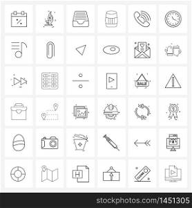 36 Universal Line Icon Pixel Perfect Symbols of telephone, desert, data, cowboy, office Vector Illustration