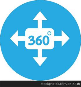 360 Degree icon sign symbol design