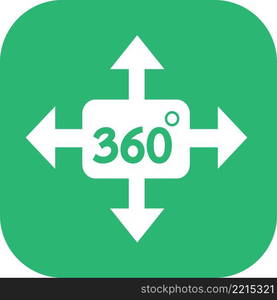 360 Degree icon sign symbol design