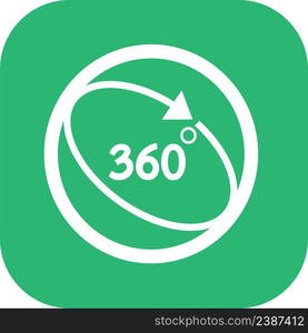 360 Degree icon sign symbol design