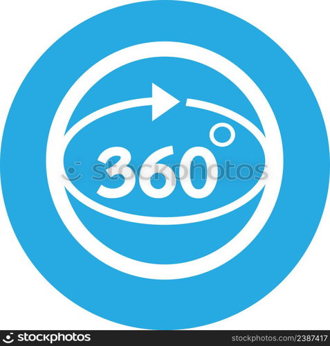 360 Degree icon sign symbol design