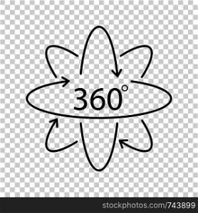 360 Degree Vector icon in flat design. Eps10. 360 Degree Vector icon in flat design. Vector illustration