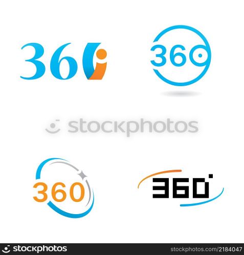 360 Degree Vector Icons design template