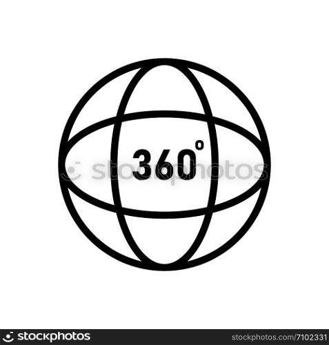 360 degrees angel sign. simple icon ful rotation.Geometry math on white background. EPS 10. 360 degrees angel sign. simple icon ful rotation.Geometry math on white background.