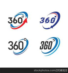 360 view logo icon vector flat design