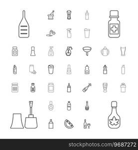 37 bottle icons Royalty Free Vector Image