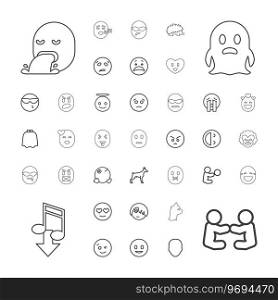37 character icons Royalty Free Vector Image