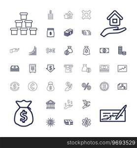 37 investment icons Royalty Free Vector Image